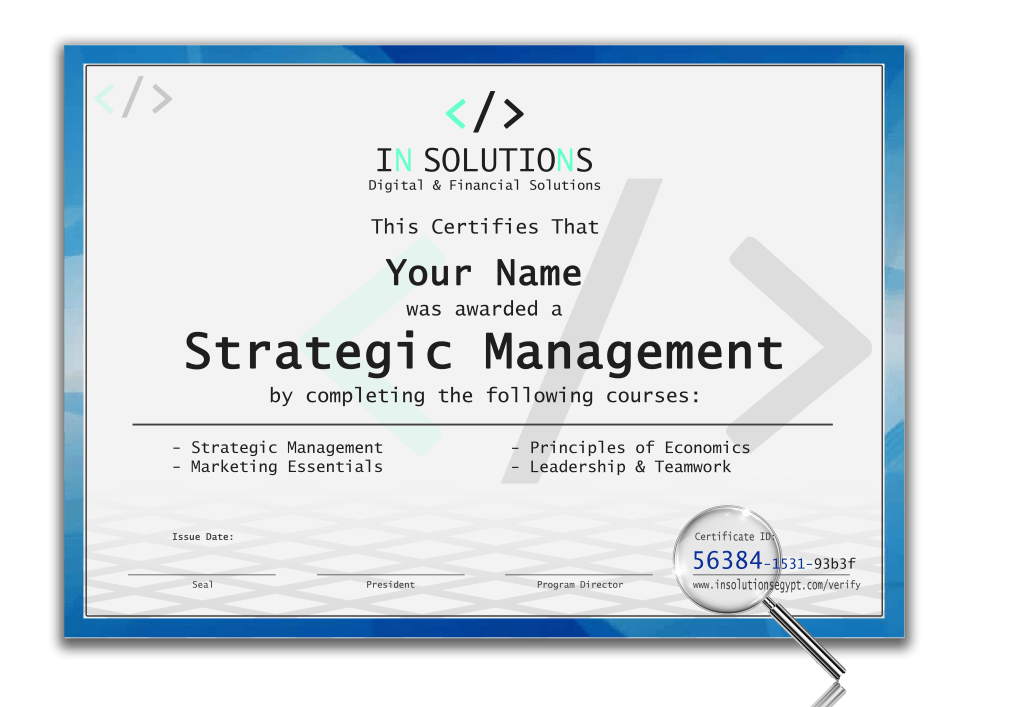 Strategic Management Program IN SOLUTIONS