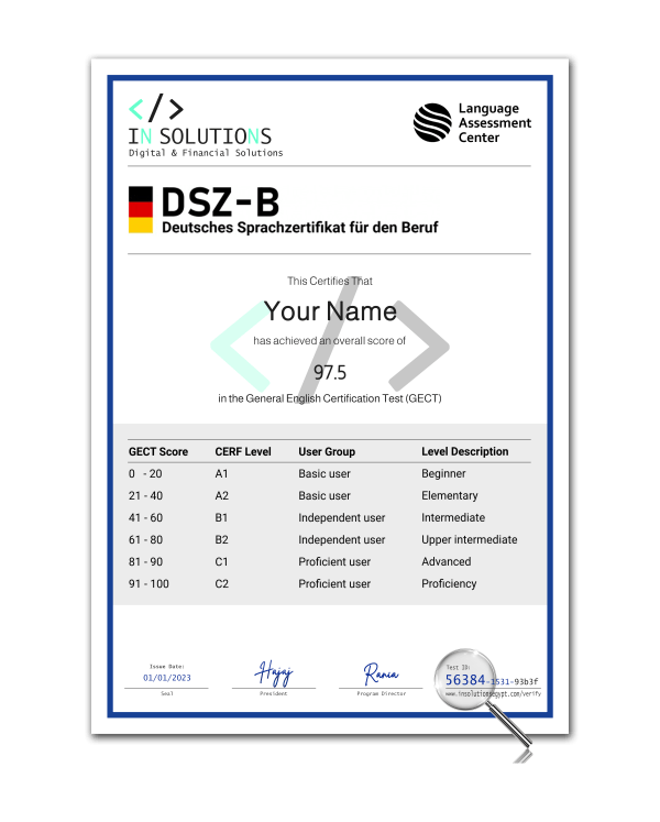 Business German Test DSZ-B